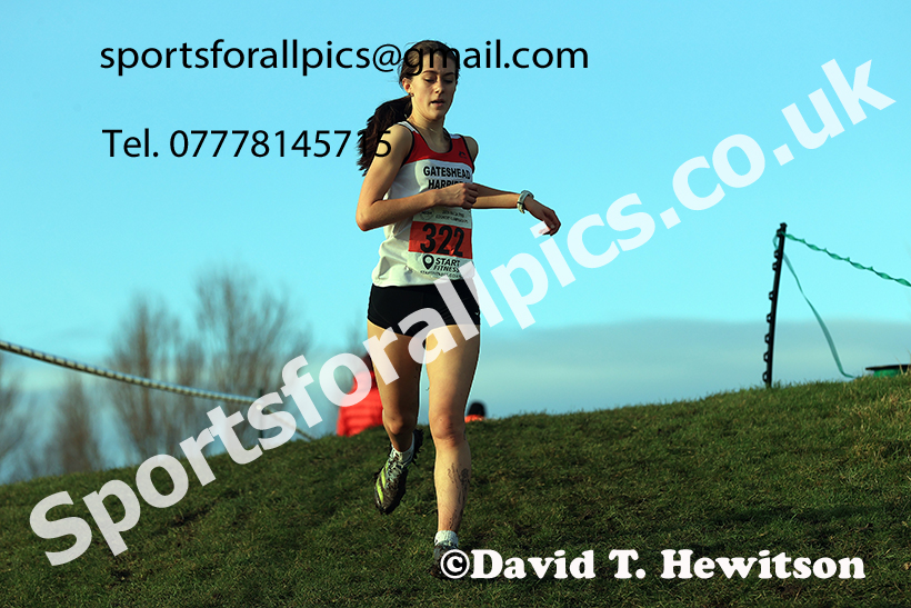 Girls under-15s 2024 NECAA Cross Country Champs., Temple Park, South Shields. Photo: David T. Hewitson/Sports for All Pics
